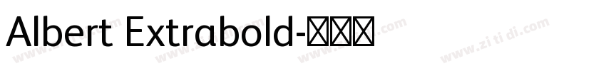 Albert Extrabold字体转换